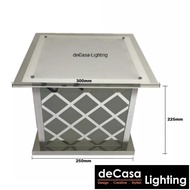 300mm Modern Design Outdoor Pillar Light Decorative Non-Rusting Glass Decasa Lighting Lampu Hiasan P