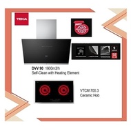 Teka DVV 90 Vertical hood (1600m3/h) Touch Control with Hand Gesture + VTCM 700.3 Ceramic Hob with Free Gift