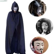 Vendetta guy fawkes halloween mask cloak package cosplay costume