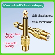 【2pcs】6.35mm 1/4 inches Jack Male To RCA Female plug Audio Adapter Mono RCA Connector cable TS For s