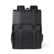 CSONLINEMALL Men Computer Backpack PU Leather Wear-resistant Business Travel Bag