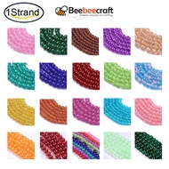 Beebeecraft 100-114pcs Crackle Glass Round Beads Strands for DIY Jewelry 8mm for Necklace Bracelet Jewelry Accessories Making