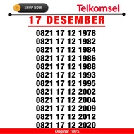 Nomor cantik telkomsel tanggal bulan tahun | 0821 17 12 - 17 Desember - 1712 - 1978 1982 1984 1986 1988 1993 1995 2002 2004 2009 2012 2020