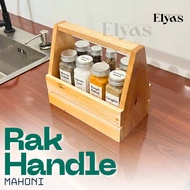 Aesthetic Wooden Handle Rack - Elyas Handycraft