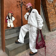 FIVE STAR 2 LEATHER sweatpants ️ Embroidered patterns Unisex loose format Jaystoree