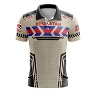 Baju Polo Kkm 999 Kesihatan Cetakan 3D Sublimasi Penuh 30 Boleh Disesuaikan No.316 3F5