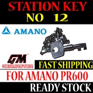 Amano Watchman Clock Station Key No 12 - Amano Key
