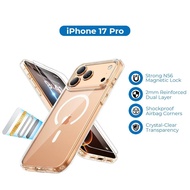 Anvers Ultra Clear Magnetic Case for IPhone 17 Series – 2mm Shockproof Transparent PC+TPU Cover