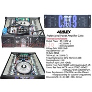 Ashley CA18 , professional power amplifier. ampli badak subwoofer