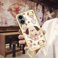 Shockproof Anti-knock Phone Case For ZTE Blade A35e 6GB RAM 64GB TPU Cloth Patch Plush Cartoon Water