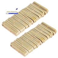 50Pcs Tongs Disposable Cooking Utensils Mini Bamboo Tongs Natural Toast Tongs for Cooking