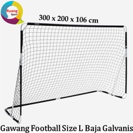 Kipsta Futsal Football Goal Size L Galvanized Steel Material Football Goal Size 300 x 200 x 106 Cm O