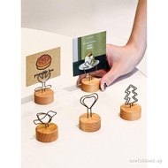 Solid Wood Note Holder Postcard Card Display Stand Desktop Business Card Display Stand Table Card Ph