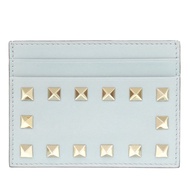 Valentino Garavani Rockstud 藍色皮革卡包 0604 [二手] Valentino Garavani