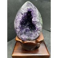 D7601 Selected Natural Crystal Amethyst Uruguay Dinosaur Egg Cave Ornaments With Customized Solid W