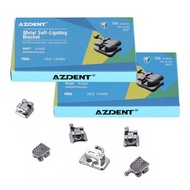 AZDENT Dental Metal Self Ligating Mini Bracket Roth With 4 Buccal Tube 20+4/Box