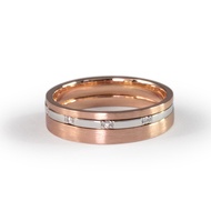 LAVERA Diamond -  White and Pink Gold Wedding Band  แหวนคู่/แหวนแต่งงาน ทองขาว และ ทองชมพู