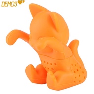 [DEMO3] Tea Infuser, Silicone Reusable Tea Leaf Strainer, Tea Accessory Orange Cat Shaped Tea Strain