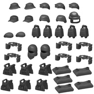 Mainan Brick Militer Assesoris Set Lengkap 36PCS Military Sandbag Helm Rompi Swat Army Minifigure Ba