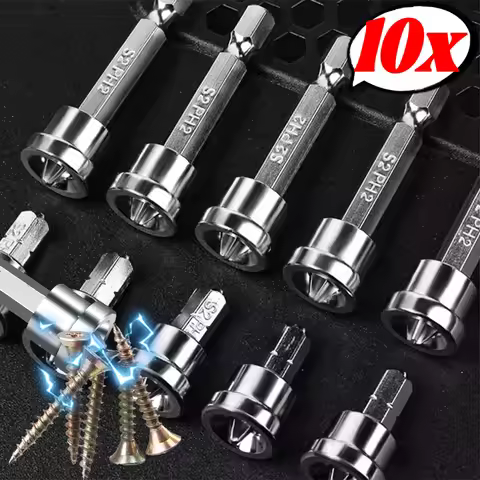 PH2 Alloy Steel Magnetic Positioning Screwdriver Bits for Gypsum Board Woodworking Board Drywall Loc