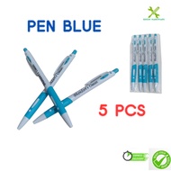 5Pcs Ball Point Pen BLUE INK Economy Type Pen