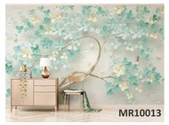 Mural Photowall dinding Motif Bunga sakura 3dimensi