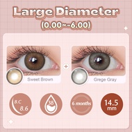 【Buy 2 Get 4 Gifts-14.5mm】2 Pairs Magister Big Eyes Contact Lens With Power (0.00~-6.00)+ 2 Lens Cas