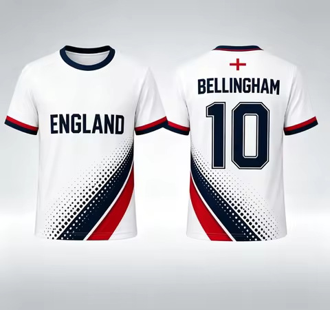 England Jude Bellingham Fan Jersey, Quick-Drying and Breathable Unisex Sports Jersey