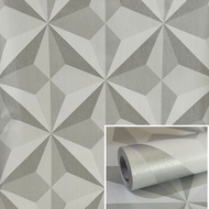 Wallpaper Sticker Dinding Ruang Tamu Motif Kubus 3D