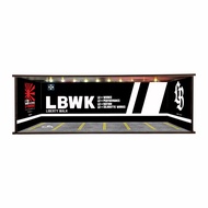 KRMK DIORAMA Garasi 1/64 LIBERTY WALK LBWK LB SUPER SILHOUETTE RED PURPLE WITH LED LAMP
