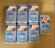 Gerber 米粉、多穀物米粉、草莓香蕉米餅