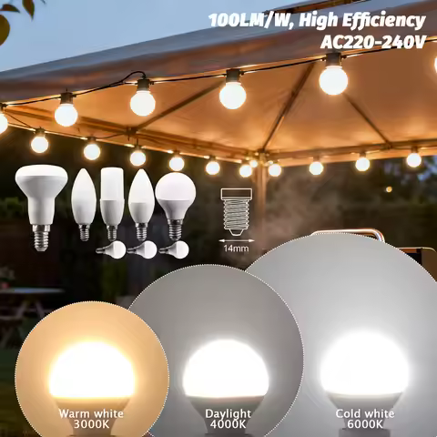 4pcs E14 LED Light Bulb 3W 7W 9W R50 T37 G45 C37 AC 220V 230V Eco-Friendly Lamp Non-Flicker Lighting