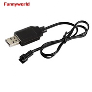 USB Charging Cable for 37V Lithium Battery Charger SM 2P Forward RC Car Aircraft