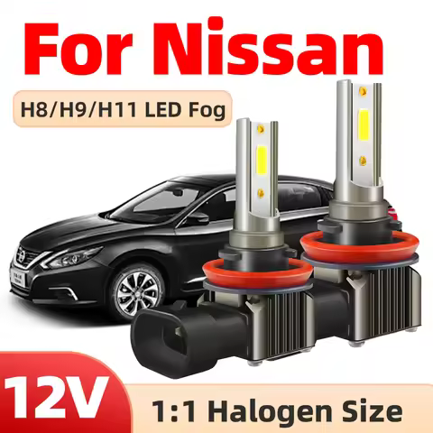 2x LED Fog Light Lamp H8 H9 H11 8000LM For Nissan Leaf Note Pathfinder R51 R52 Qashqai J10 J11 Teana