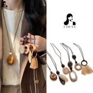 CY Retro Smudge Long Necklace Women 2025 New Style High-End Sweater Chain Niche Design Accessories