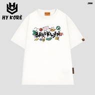 HY KORÉ BROOKLYN ICON 2906 STREETWEAR STYLE Loose T-SHIRT