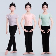 Children's Dopamine Nylon Mesh Pleated Fake Two-piece Top