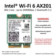 Intel Intel ax201ngw wifi card supports wifi 6 and Bluetooth 5.2