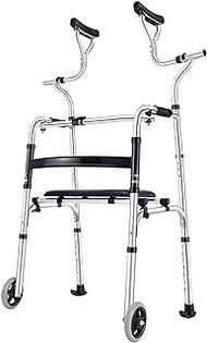 Rollator Walker Walking Aid Cane Chair Armrest for Elderly Elderly Pulley Telescopic Foldable Walker Crutches for Aids Disabled Walker Decoration