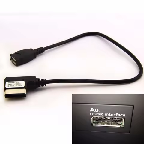 BBQ@FUKA Music Interface AMI MMI AUX USB Cable Cord Car Accessories Fit for Audi A4 A5 A6 A7 A8 Q5 Q