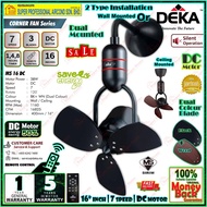 Deka Wall Fan MS16DC Dual Mounting Wall & Ceiling DC Motor Designer Fan with Remote Control- Dual Co