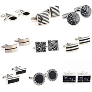 The Most Popular 9 Designs Black Color Enamel Epoxy Cufflink Cuff Link Free Shipping Cuff Link