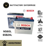 Premium Car Battery Bosch NS60L 65B24L/LS (HighSpec) 52AH CCA480 for Toyota Vios NCP92, NCP150, Hond
