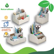 NATURA HOME Rak Desktop Penyimpanan Alat Tulis Tempat Pensil Pulpen Desk Organizer Peralatan Sekolah