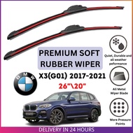 BMW X3 2017 - Present (G01) PREMIUM SOFT RUBBER WIPER BLADE (2PCS/SET)