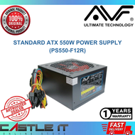 AVF 550W Standard ATX Power Supply PS550-F12R with Power Cord
