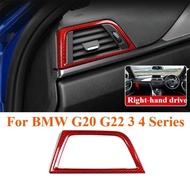 For BMW G20 G22 3 4 Series Genuine Carbon Fiber Passenger Side Dashboard Air Vent Trim Cover Interio
