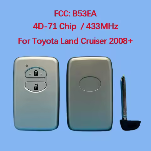 CN007285 Aftermarket 2 Button Smart Key Fob 433MHz B53EA 0140D 4D Chip For Toyota Land Cruiser 2007+