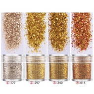 4 Bottles Shinning Filling Flash Glitter Powder UV Epoxy Resin Pigment Dust Manicure DIY Fingers Beauty Nail Art Sequins