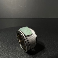 冰晶山嵐 | 翡翠男士設計款戒指 | 18K金 |